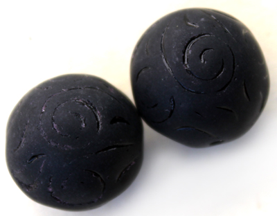 991471 Matt  Black Round 15mm 50g