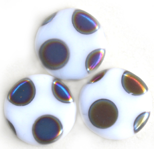 991623 White Peacock Eye Coin 12.5mm  50g
