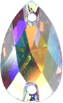 SW3230 Pear Crystal AB Foiled 12x7mm 1pcs
