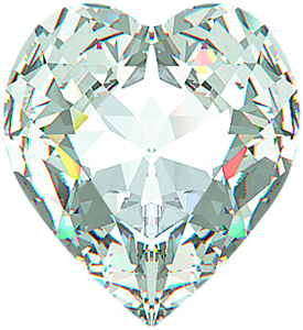 MC Fancy Heart 431 18 111 8x8mm Crystal 1pcs