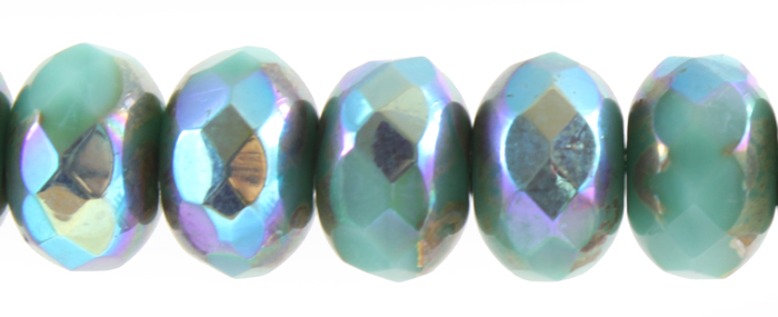 151 00046 63120/86800/AB Turquoise 9mm 25 pcs