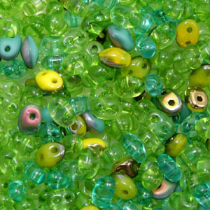 RTwin Bd cz 66541 size 2.5 x 5mm Green Mix 25grams