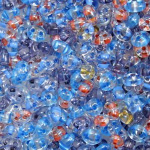RTwin Bd cz 66543 size 2.5 x 5mm Blue Mix 25grams