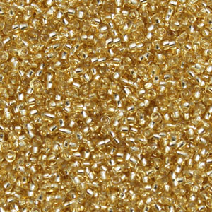 RSeed Beads cz 66575 Light Gold S/L size 15 25grams
