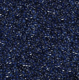 RSeed Beads cz 66581 size 15 Crystal Midnight Blue Lined 25grams