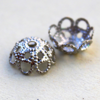 BCap174 Antique Silver Colour 20 Caps BCap174 Antique Silver Colour 20 Caps