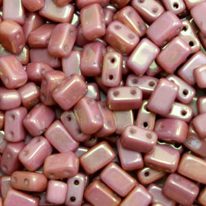Cz Brick Beads 6x4mm 02010/14495 Pink Gold 50pcs