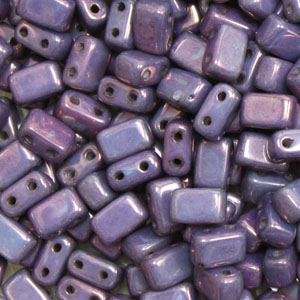 Cz Brick Beads 6x4mm 02010/15726 Metallic Purple 50pcs