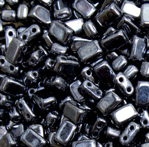 Cz Brick Beads 6x4mm 23980/14400 Hematite 50pcs