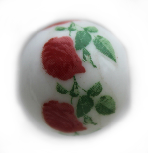 CERAM001 Ceramic Bead White 17.5x18.5mm 1pcs