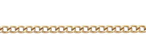 CH CL80 Gold pl. Curb Long Chain  1m
