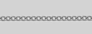 CH CL80 Silver pl. Curb Long Chain  1m
