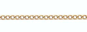 CH CL90 Gold pl. Curb Long Chain  1m