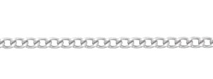 CH CL90 Silver pl. Curb Long Chain  1m