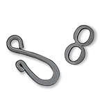 FN CL127 Black Oxide Hook Clasp 23mm 10 pcs