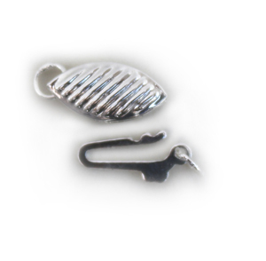 FN CL128 Silver pl. clasp 2pcs