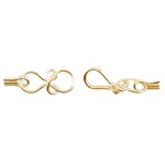 FN CL132 Gold pl. Hook Clasp 23mm 5 pcs