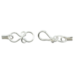 FN CL132 Silver pl. Hook Clasp 23mm 5 pcs