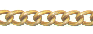 CH C25 Gold pl. Curb Chain  1m