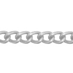 CH C2.0 Silver pl. Curb Chain 1m
