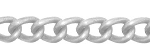 CH C25 Silver pl. Curb Chain 1m