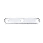 FN CN123 Silver pl. Connector Bar 3 holes 17x4mm 10pcs FN CN123 Silver pl. Connector Bar 3 holes 17x4mm 10pcs