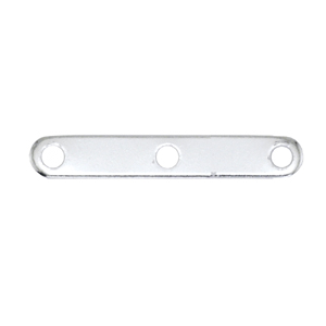 FN CN123 Silver pl. Connector Bar 3 holes 17x4mm 10pcs