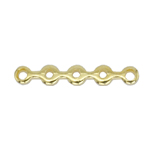 FN CN139 Gold pl. Spacer Bar 5holes 15x2mm 10pcs FN CN139 Gold pl. Spacer Bar 5holes 15x2mm 10pcs