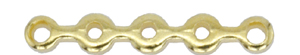 FN CN139 Gold pl. Spacer Bar 5holes  15x2mm 10pcs