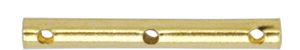 FN CN140 Gold pl. Spacer Tuber 3hole  13x1.5mm 10pcs