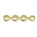 FN CN136 Gold pl. Spacer Bar 4 hole 12x2mm 10pcs FN CN136 Gold pl. Spacer Bar 4 hole 12x2mm 10pcs