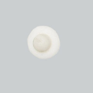 ER 122 Ivory Rubber Clip Padding 10mm 6pcs
