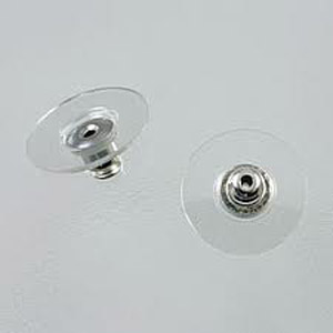 ER 123 Ear Back Plastic Silver 12mm 10pcs