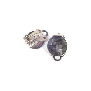 ER 128 Ear Clip Flat Bright Silver 15mm 14pcs
