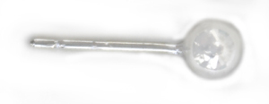 FN Ear Stud Sterling Silver 4mm 2pcs