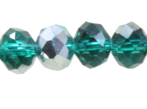 ch doughnut 477 Emerald Silver 8x6mm 1string