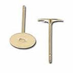FN ER116 Ear Posts Flat 4mm Gold 100pcs