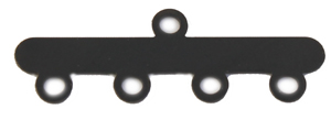 FN CN133 Black Zinc 4 to 1 Connector 24x8mm 4pcs