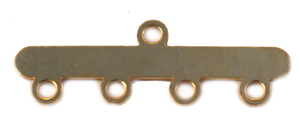 FN CN133 Gold pl. 4 to 1 Connector 24x8mm 4pcs
