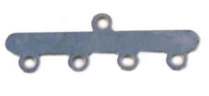 FN CN133 Ant. Silver 4 to 1 Connector 24x8mm 4pcs