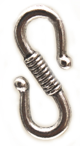 FN CL138 Silver pl. Hook Clasp 24mm 5 pcs