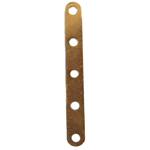 FN CN116 Gold pl. Spacer Bar 5 holes 27x3mm 50pcs FN CN116 Gold pl. Spacer Bar 5 holes 27x3mm 50pcs