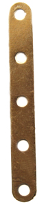 FN CN116 Gold pl. Spacer Bar 5 holes 27x3mm 50pcs