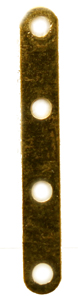 FN CN117 Gold pl. Spacer Bar 4 holes 20x2.5mm 70pcs