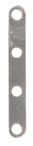 FN CN117 Silver pl. Spacer Bar 4 holes 20x2.5mm 70pcs