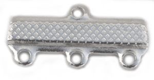 FN CN124 Silver pl. 3 to 1 Connector 18x9mm 4pcs