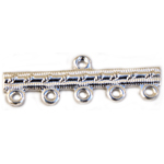 FN CN130 Silver pl. 5 to 1 Connector 30x10mm 4pcs FN CN130 Silver pl. 5 to 1 Connector 30x10mm 4pcs