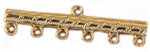 FN CN131 Gold pl. 6 to 1 Connector 35x9.5mm 4pcs