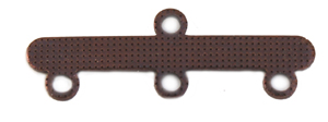 FN CN132 Ant. Copper 3 to 1 Connector 23.5x7.5mm 4pcs