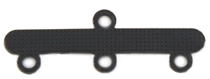FN CN132 Black Zinc 3 to 1 Connector 23.5x7.5mm 4pcs